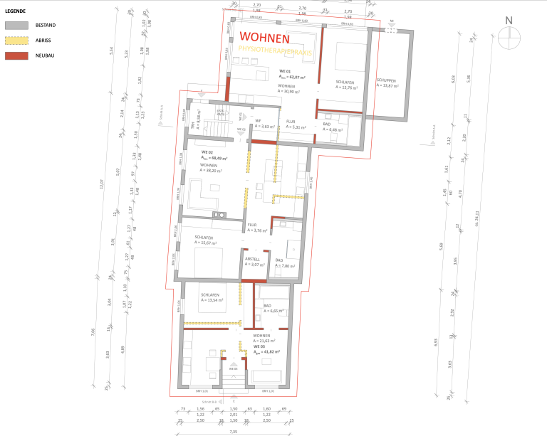 2D Grundriss Nutzugsänderung